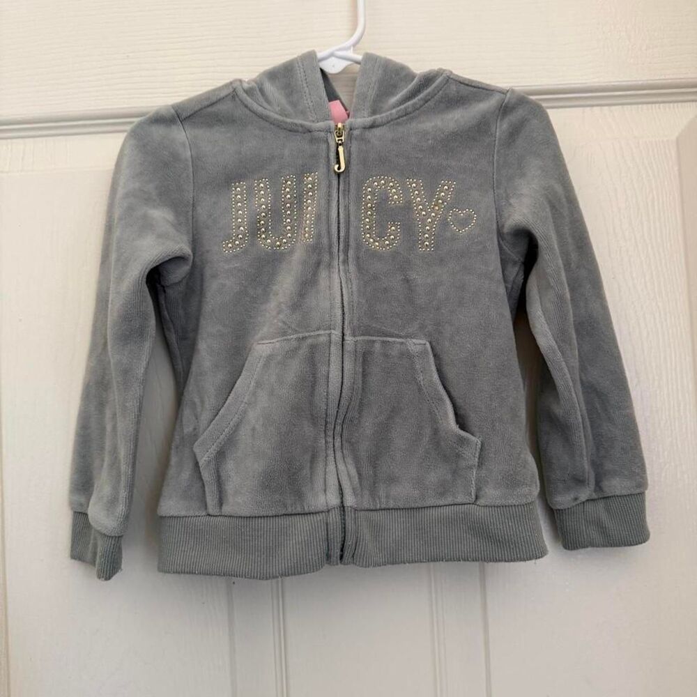Juicy-couture Women's Grey and Blue Hoodie